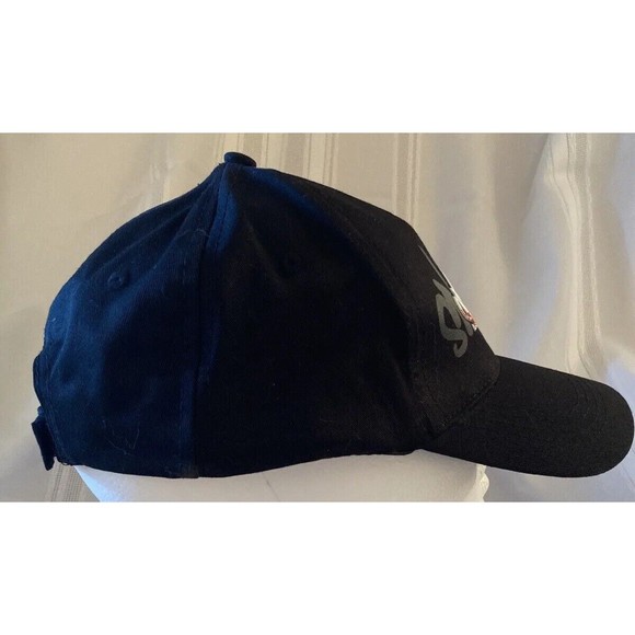 Snap On Tools Black Adjustable Hat Red White Graffiti Paint Splatter - Picture 4 of 8